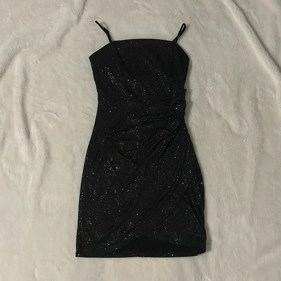 Honey and Rosie | Dresses | Honey And Rosie Black With Multi Color Sparkles Mini  Dress | Poshmark